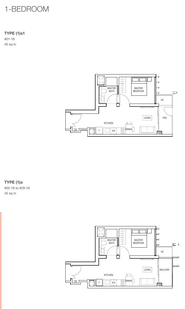 1-Bedroom, Type (1)a