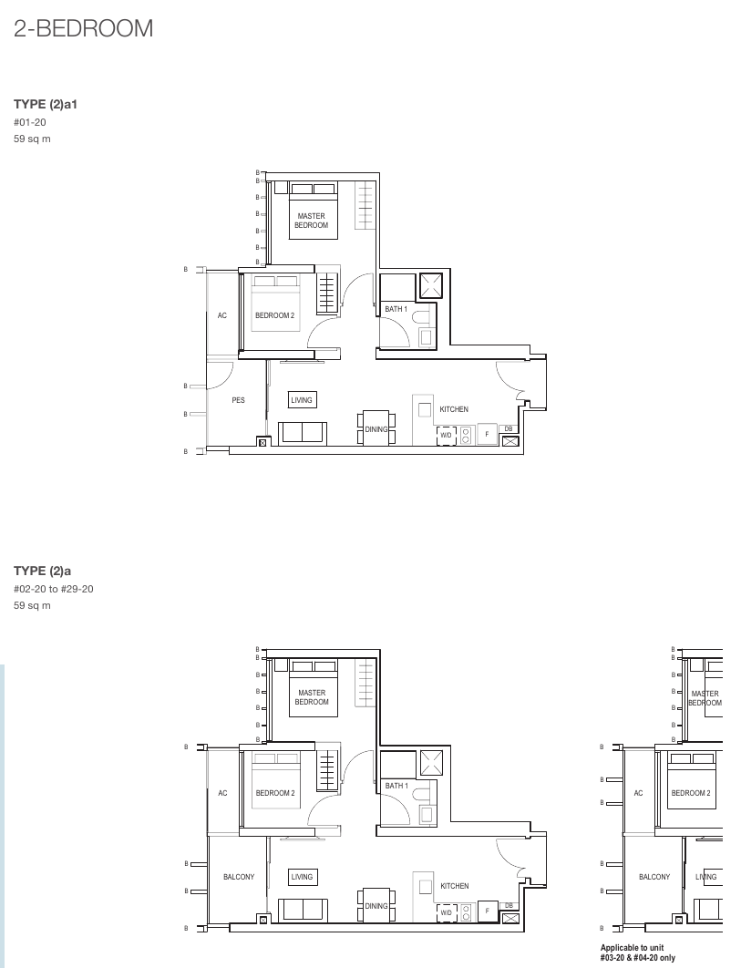 2-Bedroom, Type (2)a