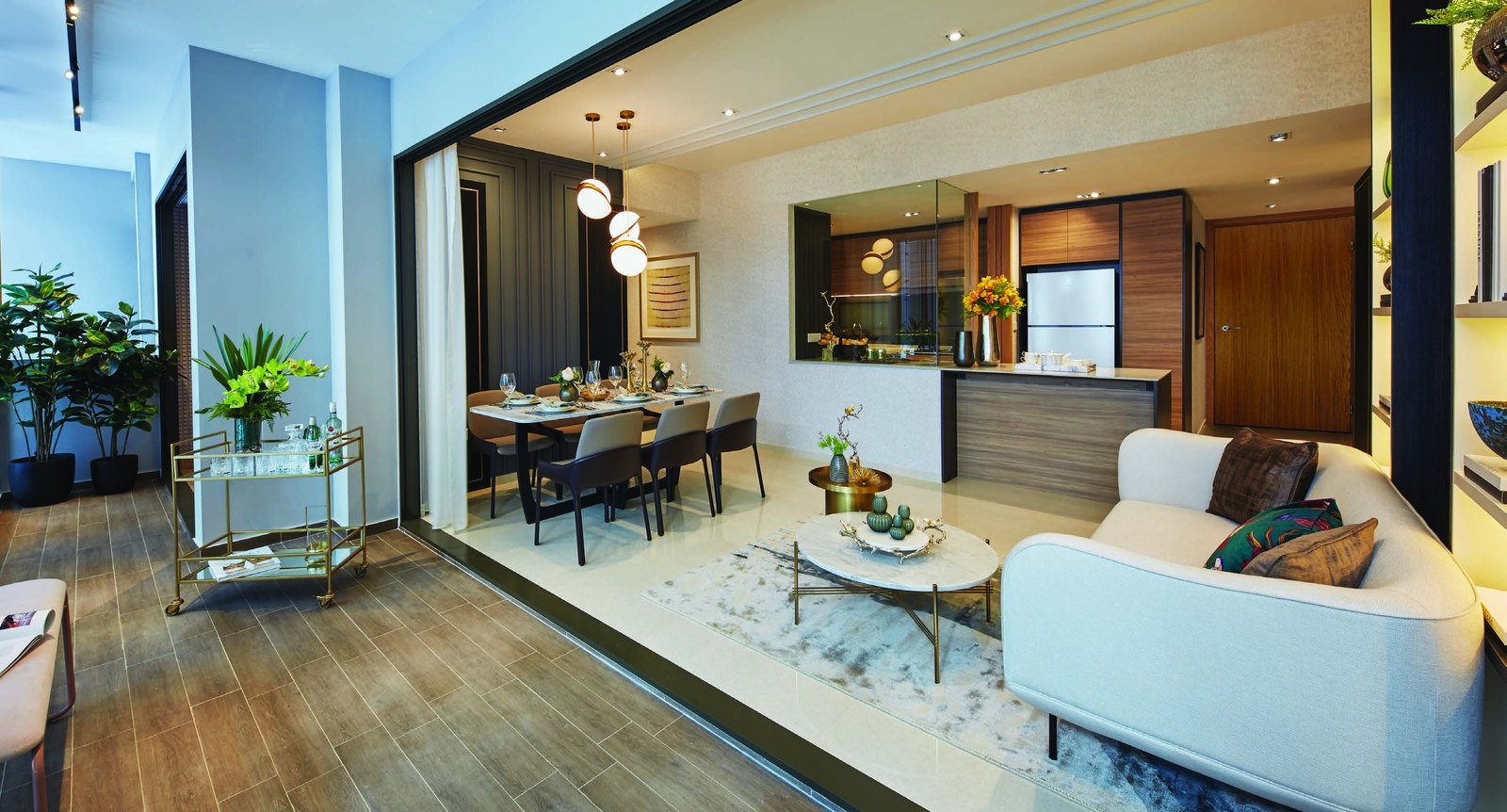 Show unit living and dining (for illustration only)